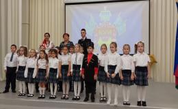 Посвящение 1 "В" класса в казаки 